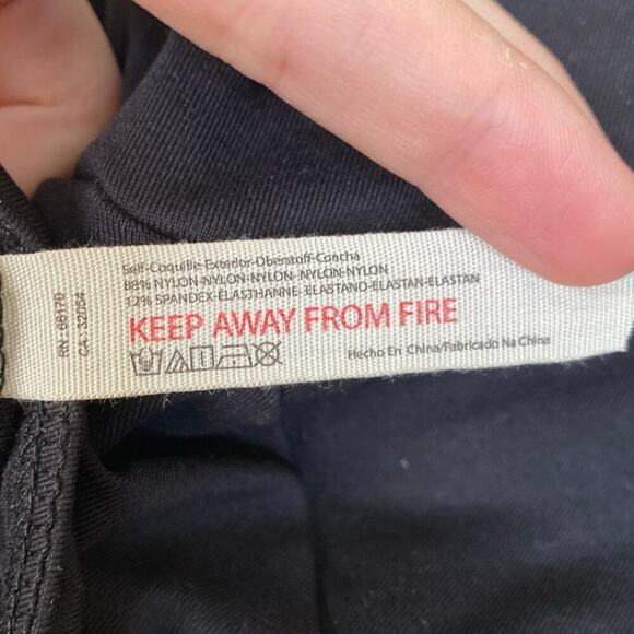 FREE PEOPLE Intimately Black Thong Corset Bodysuit Bustier Long Sleeve Small - Picture 5 of 5